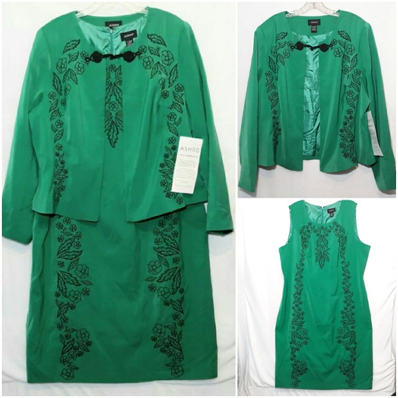 Ashro Dresses & Skirts - Ashro Embroidered Dress and Jacket Set